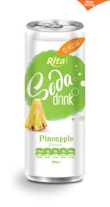 330ml Soda drink Pineapple Flavour 2